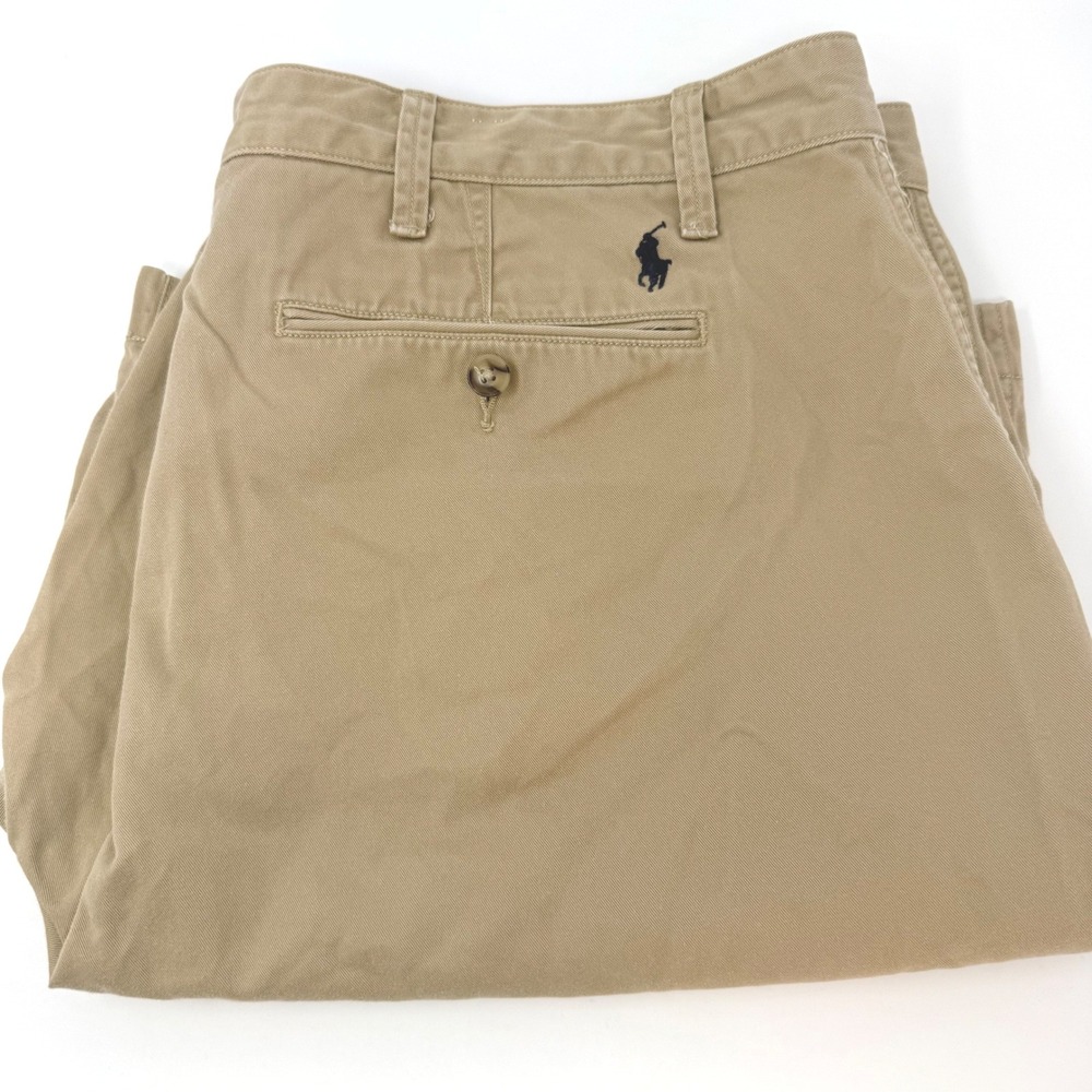 Polo Ralph Lauren Mens Relaxed Fit Chino Shorts Khaki Tan Cotton Size 40